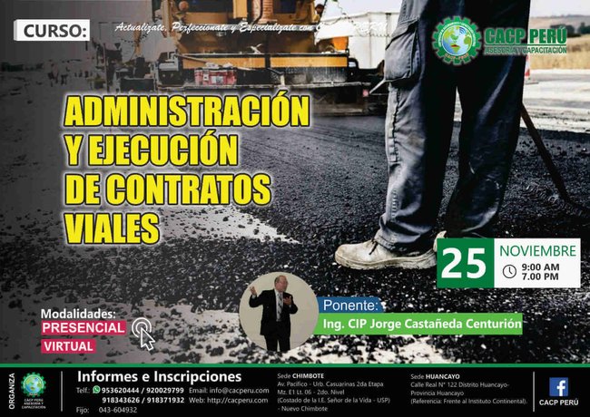 Administración Y Ejecución De Contratos Viales. 2018 - 2