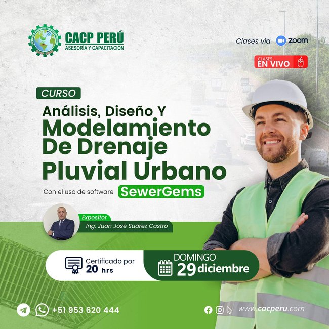 Análisis, Diseño Y Modelamiento De Drenaje Pluvial Urbano. 2024 - 2