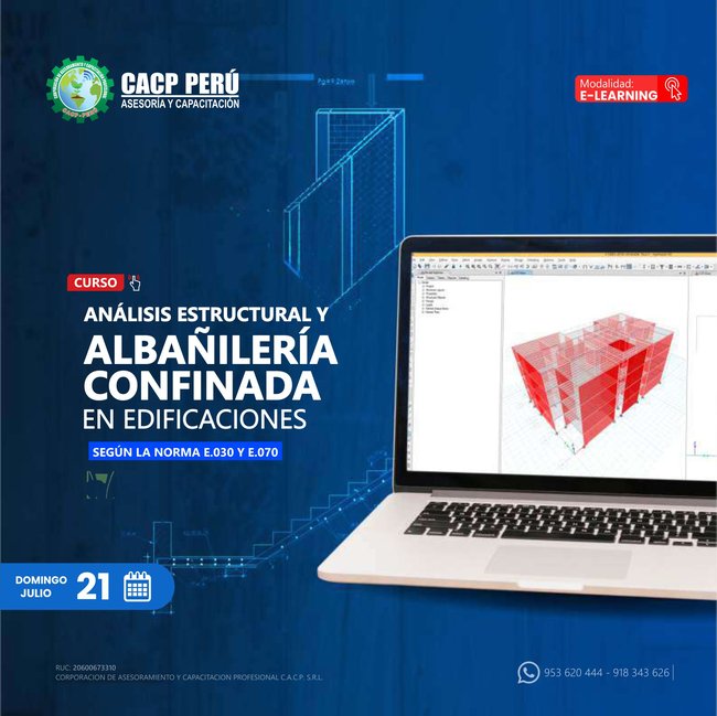 Análisis Estructural Y Albañilería Confinada En Edificaciones Según La Norma E.030 Y E.070 2024 - 2 E-Learning