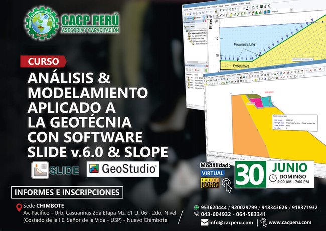 Análisis & Modelamiento Aplicado A La Geotécnia Con Software Slide V.6.0 & Slope V.2007. 2019 - 1