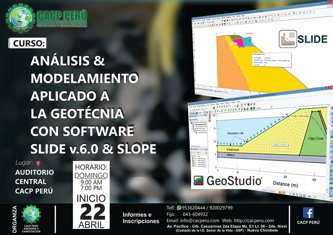 Análisis & Modelamiento Aplicado A La Geotécnia Con Software Slide V.6.0 & Slope. 2018 - 1
