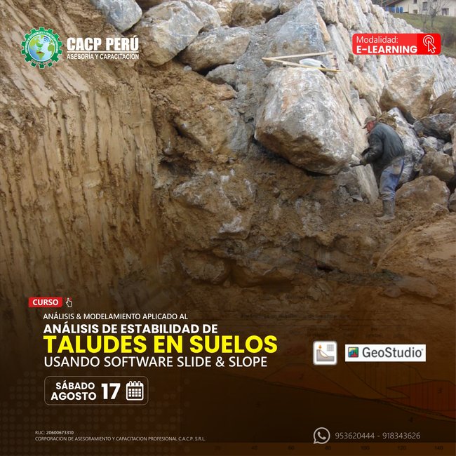 Análisis & Modelamiento Aplicado Al Análisis De Estabilidad De Taludes En Suelos Usando Software Slide & Slope 2024 - 2 E-Learning