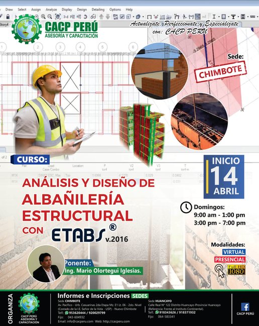 Análisis Y Diseño De Albañilería Estructural Con Etabs 2016 - 2019. - Chimbote
