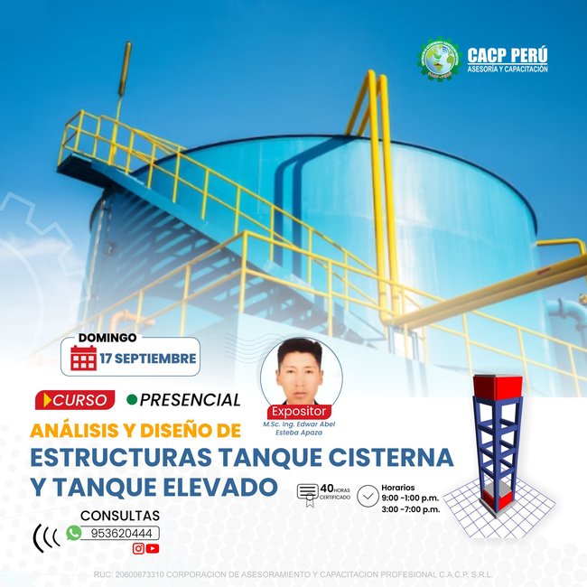 Análisis Y Diseño De Estructuras Tanque Cisterna Y Tanque Elevado 2023 - 2