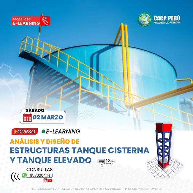 Análisis Y Diseño De Estructuras Tanque Cisterna Y Tanque Elevado 2023 - 2.2 E-Learning