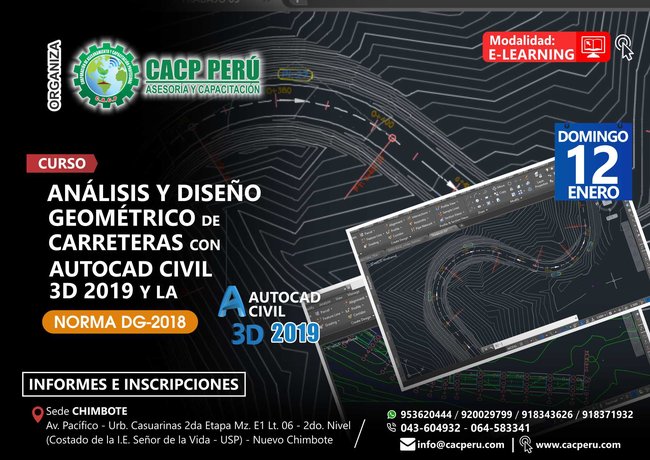 Análisis Y Diseño Geométrico De Carreteras Con Autocad Civil 3D 2019 Y La Norma Dg-2018. 2019 - 2