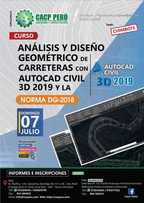 Análisis Y Diseño Geométrico De Carreteras Con Autocad Civil 3D 2019 Y La Norma Dg-2018. 2019 - 1