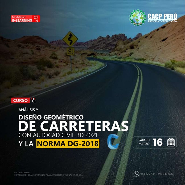 Análisis Y Diseño Geométrico De Carreteras Con Autocad Civil 3D 2021 Y La Norma Dg-2018 2023 - 2.2 E-Learning