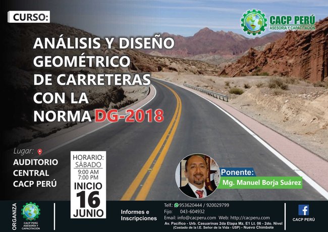 Análisis Y Diseño Geométrico De Carreteras Con La Norma Dg-2018. 2018 - 1