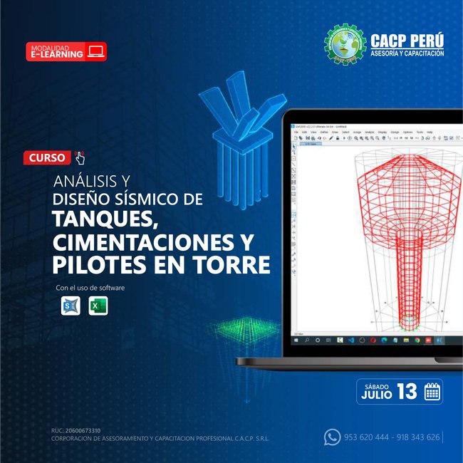 Análisis Y Diseño Sísmico De Tanques, Cimentaciones Y Pilotes En Torre 2024 - 1 E-Learning