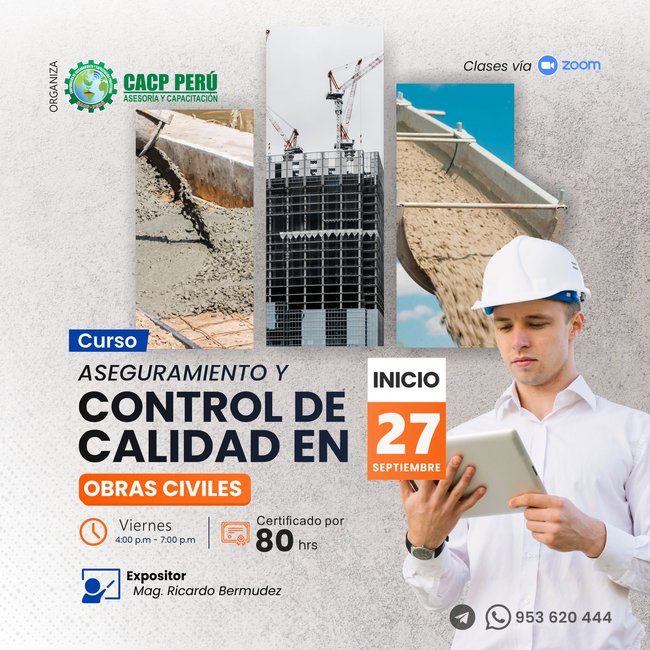 Aseguramiento Y Control De Calidad Del Concreto En Obras Civiles 2024 - 2