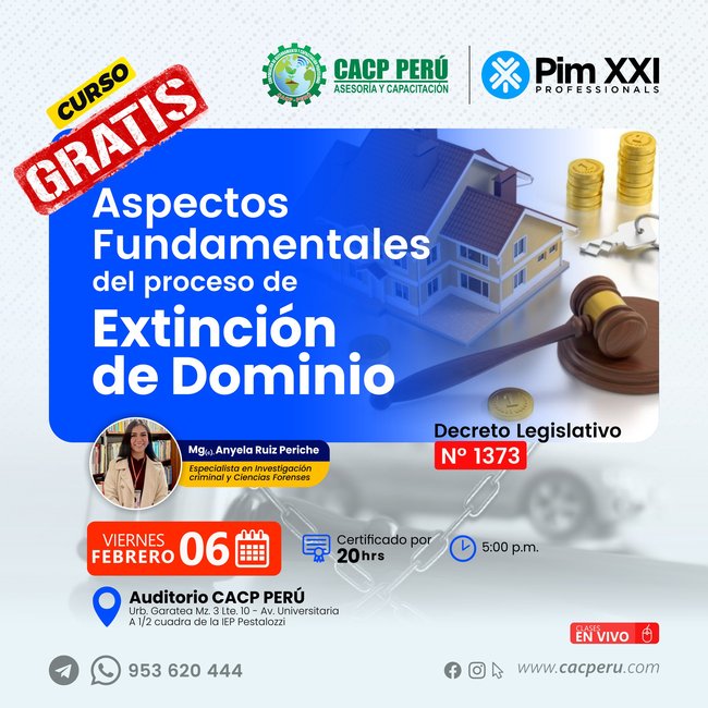 Aspectos Fundamentales del proceso de Extinción de Dominio. 2026-1 O