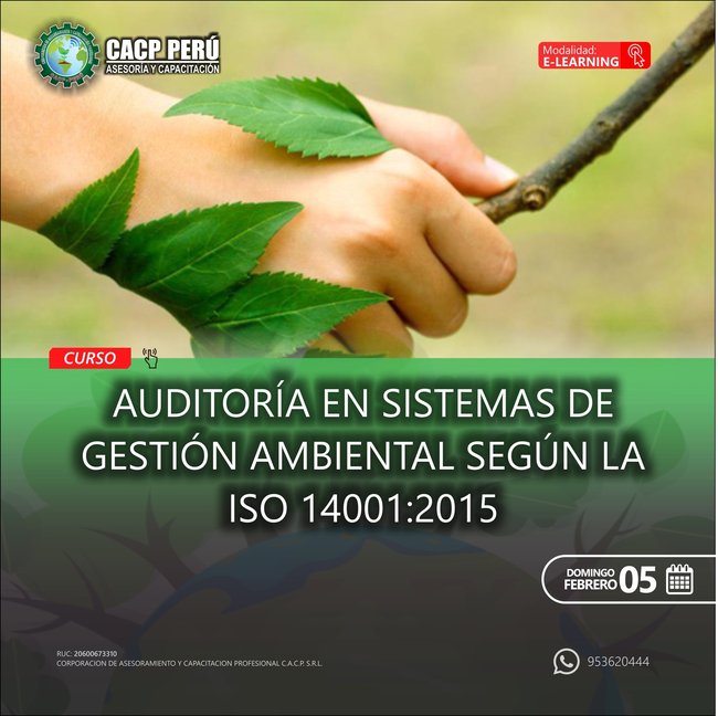 Auditoría En Sistemas De Gestión Ambiental Según La Iso 14001:2015 2023 - 1 - E-Learning