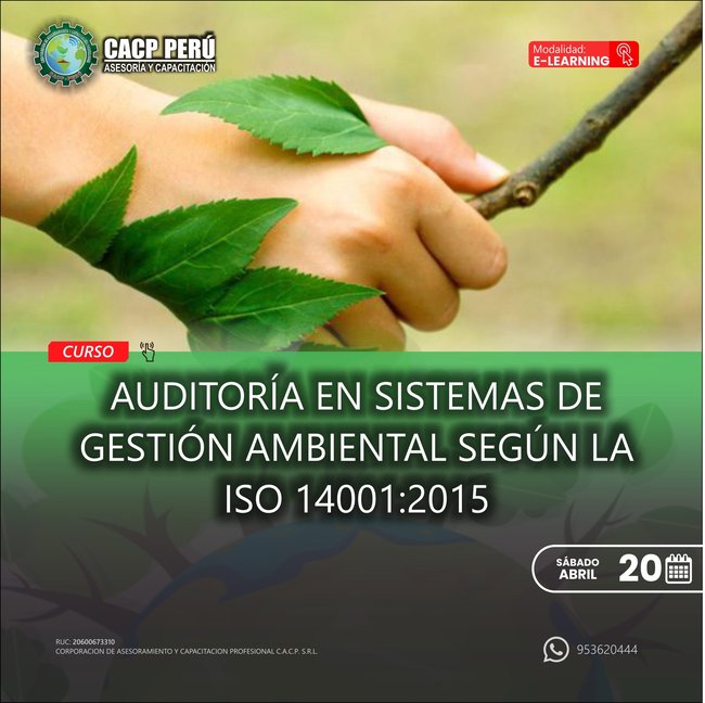 Auditoría En Sistemas De Gestión Ambiental Según La Iso 14001:2015 2024 - 1 E-Learning