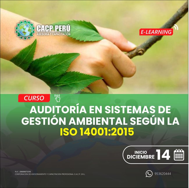 Auditoría En Sistemas De Gestión Ambiental Según La Iso 14001:2015. 2024 - 2 E-Learning