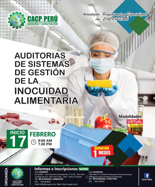 Auditorias De Sistemas De Gestión De La Inocuidad Alimentaria. 2018 - 2