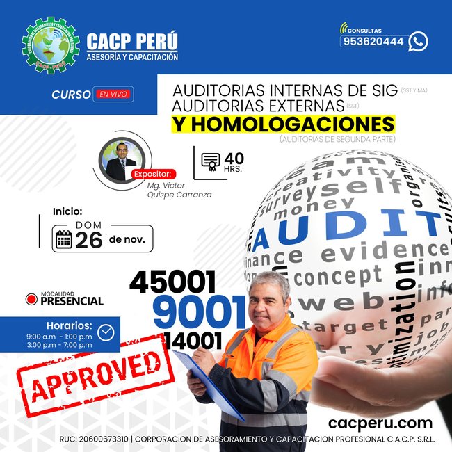 Auditorias Internas De Sig (Sst Y Ma), Auditorias Externas Sst Y Homologaciones (Auditorias De Segunda Parte) 2023 - 1