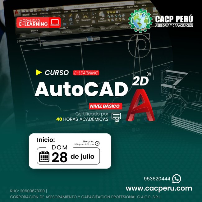 Autocad 2D 2024 Nivel Basico 2024 - 2 E-Learning