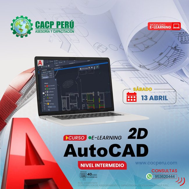 Autocad 2D 2024 Nivel Intermedio 2024 - 1 E-Learning