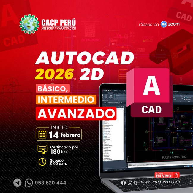 AUTOCAD 2D 2026 - Básico, Intermedio y Avanzado. 2026-1 O