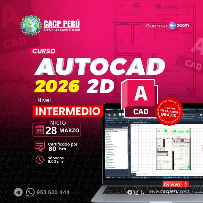 Autocad 2D 2026 - Nivel Intermedio. 2026-1 O