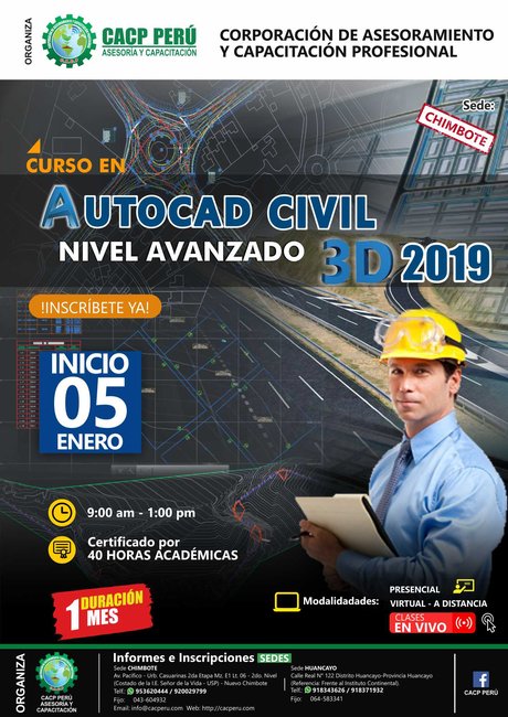Autocad Civil 3D 2019 Nivel Avanzado. 2019 - 2 - Chimbote
