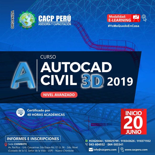 Autocad Civil 3D 2019 - Nivel Avanzado. 2020 - 1 - Virtual