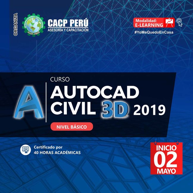 Autocad Civil 3D 2019 Nivel Básico - 2020 - 1 - Virtual