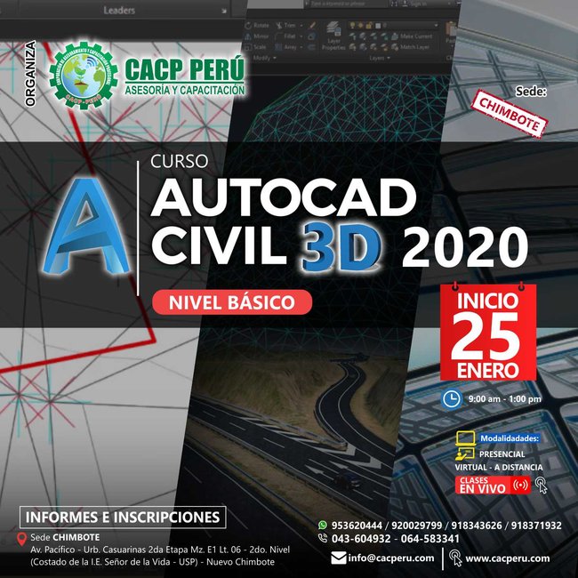 Autocad Civil 3D 2020 - Nivel Básico - 2020 - 1 - Chimbote