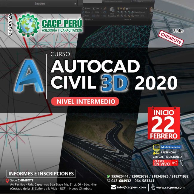 Autocad Civil 3D 2020 - Nivel Intermedio. 2020 - 1 - Chimbote