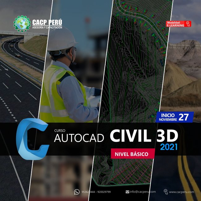 Autocad Civil 3D 2021 - Nivel Básico - 2021 -2 - E-Learning