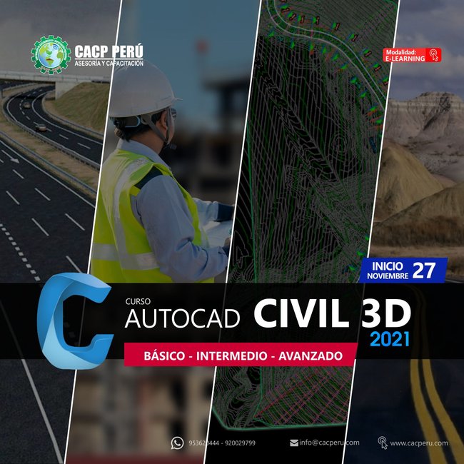 Autocad Civil 3D 2021 - Niveles Básico, Intermedio Y Avanzado. 2021 - 2 - E-Learning
