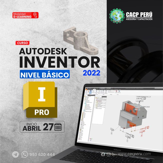 Autodesk Inventor 2022 - Nivel Básico. 2025 - 1 E-Learning