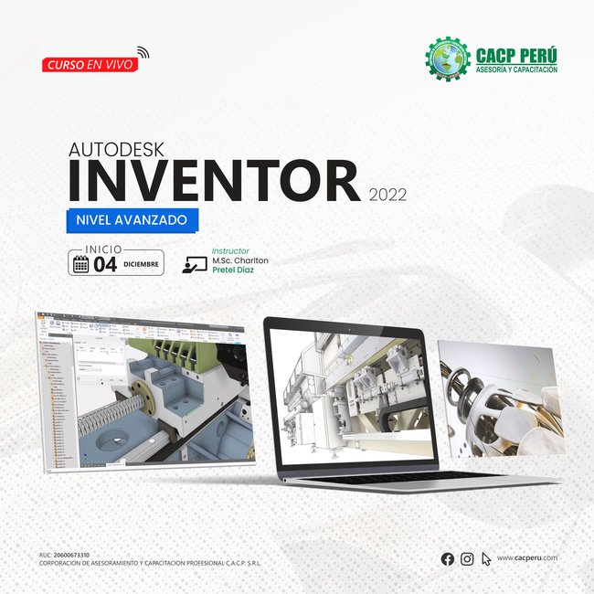 Autodesk Inventor V.22 - Nivel Avanzado. 2022 - 2