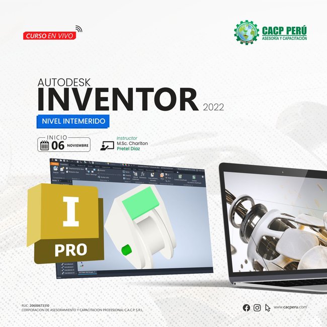 Autodesk Inventor V.22 - Nivel Intermedio. 2022 - 2