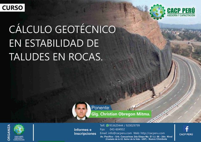 Cálculo Geotécnico En Estabilidad De Taludes En Rocas. 2018 - 2