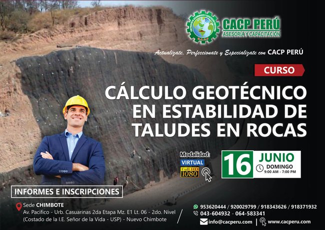 Cálculo Geotécnico En Estabilidad De Taludes En Rocas. 2019 - 1