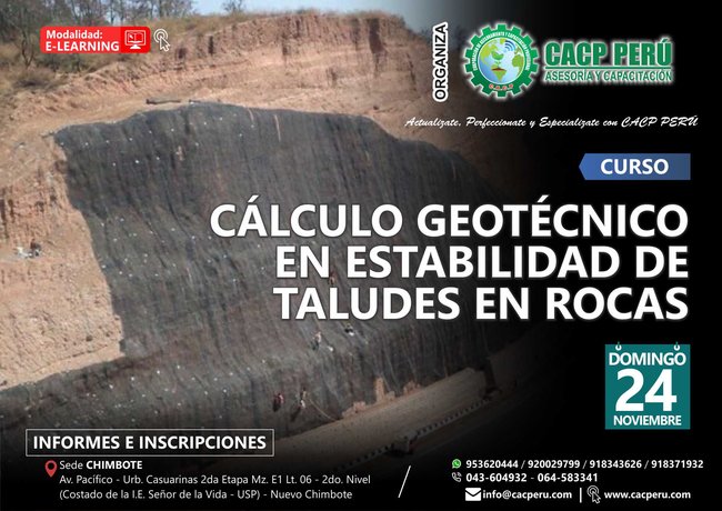 Cálculo Geotécnico En Estabilidad De Taludes En Rocas. 2019 - 2