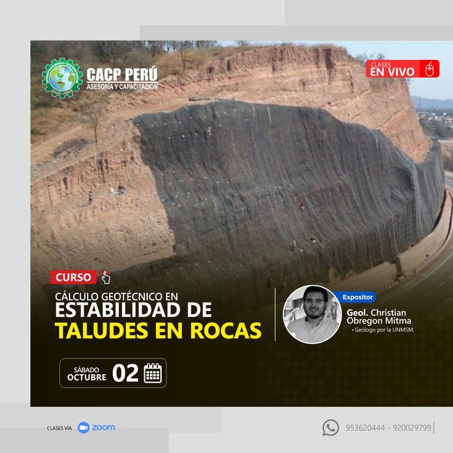 Cálculo Geotécnico En Estabilidad De Taludes En Rocas. 2021 - 2