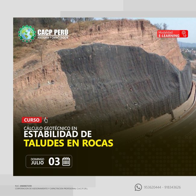 Cálculo Geotécnico En Estabilidad De Taludes En Rocas. 2022 - 1 - E-Learning