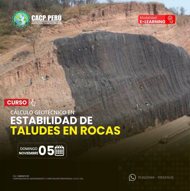 Cálculo Geotécnico En Estabilidad De Taludes En Rocas 2023 - 2 -E-Learning