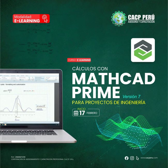 Cálculos Con Mathcad Prime Para Proyectos De Ingeniería 2024 - 1 E-Learning