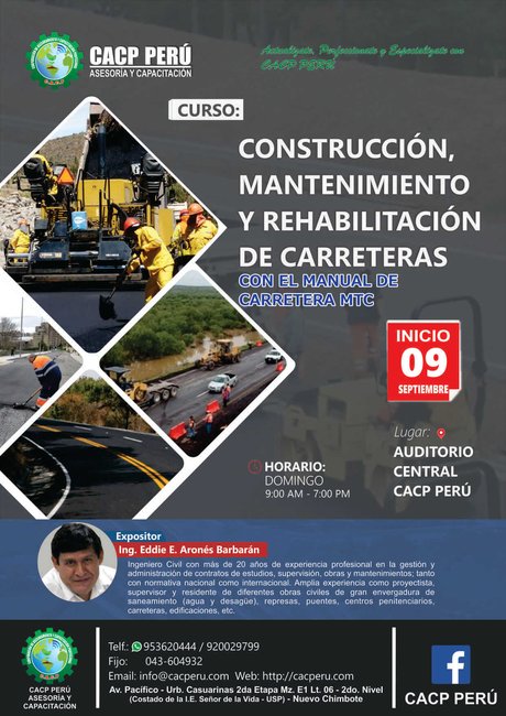 Construcción, Mantenimiento Y Rehabilitación De Carreteras 2018 - I