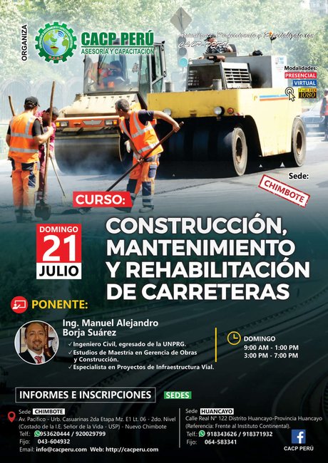 Construcción, Mantenimiento Y Rehabilitación De Carreteras. 2019 - 1