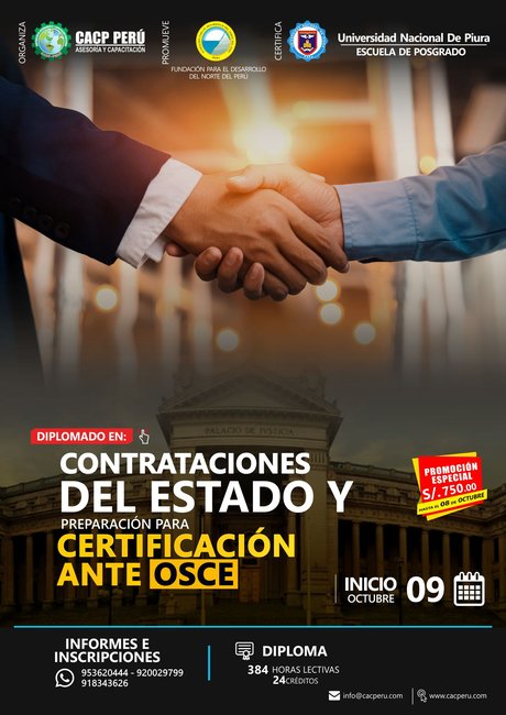 Contrataciones Del Estado Y Preparación Para Certificación Ante Osce. 2021 - 2