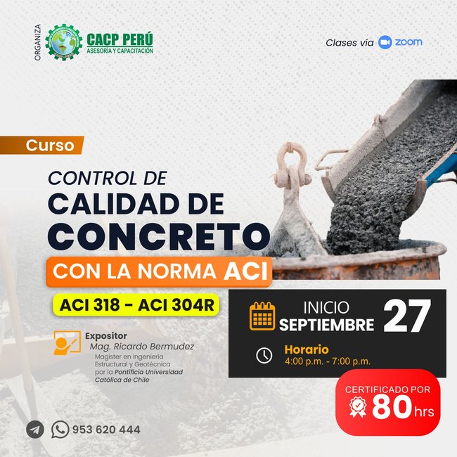 Control De Calidad De Concreto Con La Norma Aci 2024 - 2