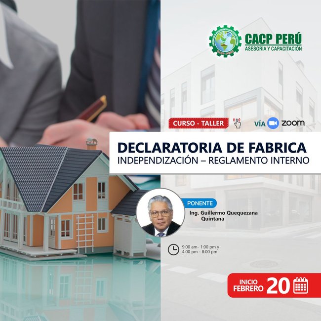 Declaratoria De Fabrica – Independización –Reglamento Interno. 2021 - 1