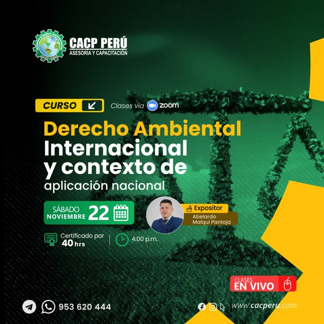 Derecho ambiental internacional y contexto de aplicación nacional. 2025-2 O