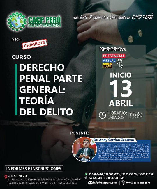 Derecho Penal – Parte General: Teoría Del Delito. 2019 - 1