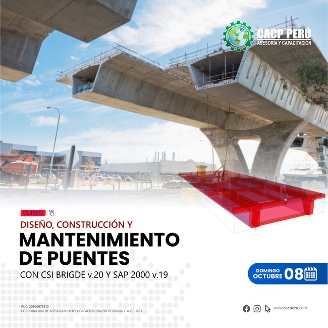 Diseño, Construcción Y Mantenimiento De Puentes Con Csi Bridge V.20 Y Sap 2000 V.19 2023 - 2 E-Learning